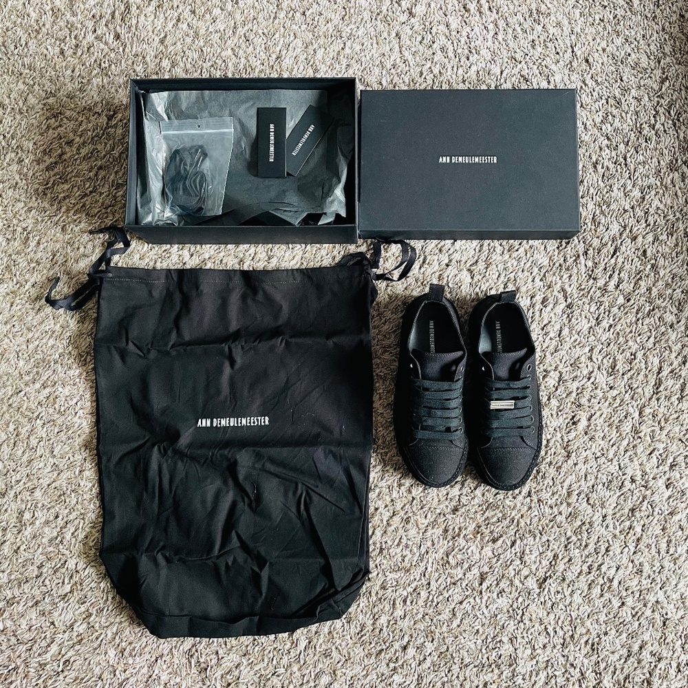 ANN DEMEULEMEESTER/ Black Sneakers/ US7.5/ 24.5cm/ - Picture 5 of 9